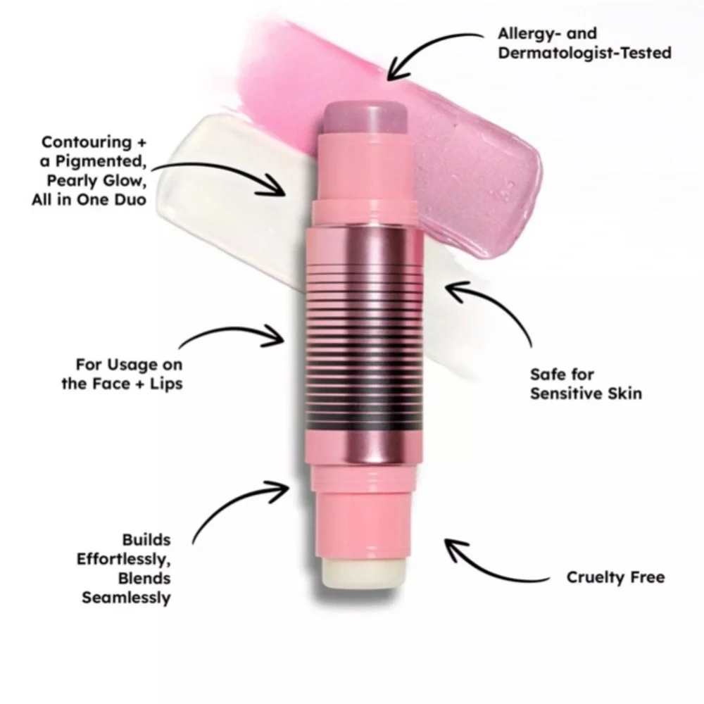 Dibs AURA Dual-Ended Blush/highlighter Pink Makeup Stick